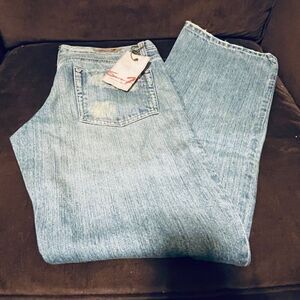 NEW VTG Seven 7 Blue Label Flare Jeans Denim Y2K Mid Rise 32 100% Cotton 35"
